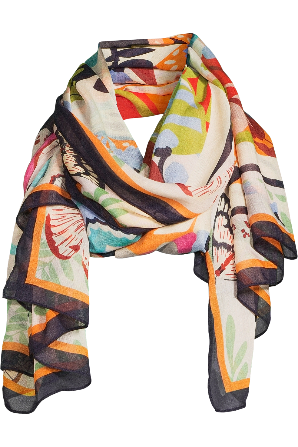 Butterfly Silk Modal Pareo Sarong Caribbean resortwear for women