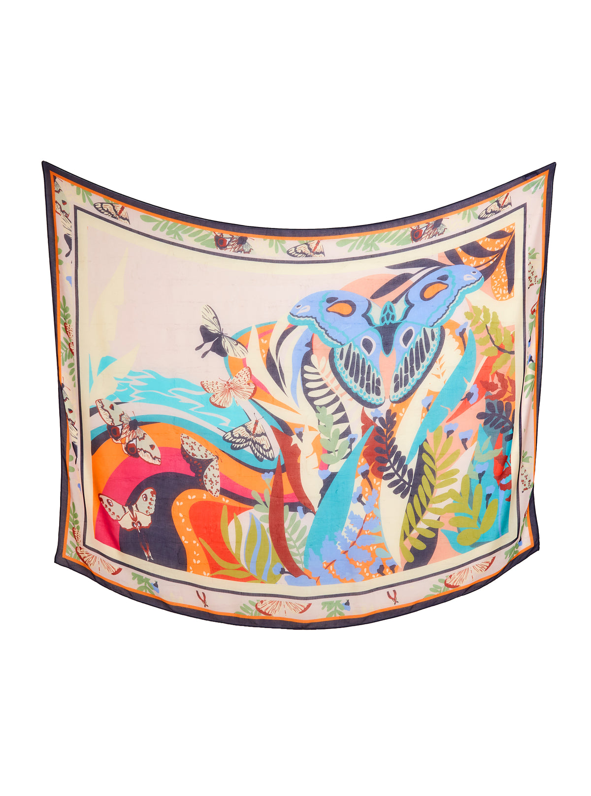 Butterfly Silk Modal Pareo Sarong Caribbean resortwear for women