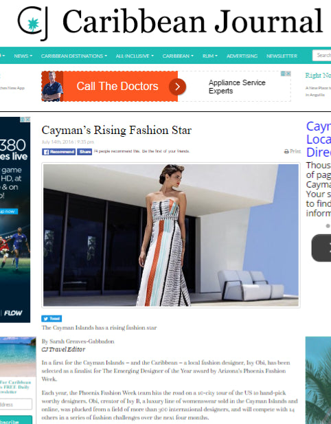 Caribbean Journal: Cayman's Rising Fashion Star