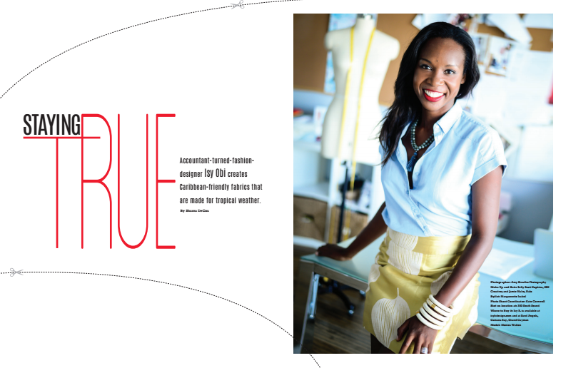 Isy B. Featured in Cayman Skies Magazine