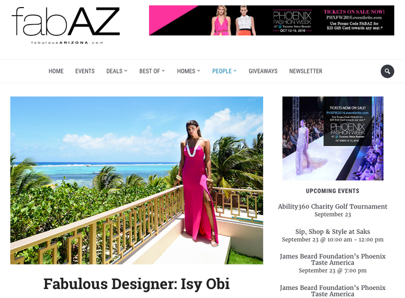Isy B. as Emerging Designer of the Week at Fabulous Arizona