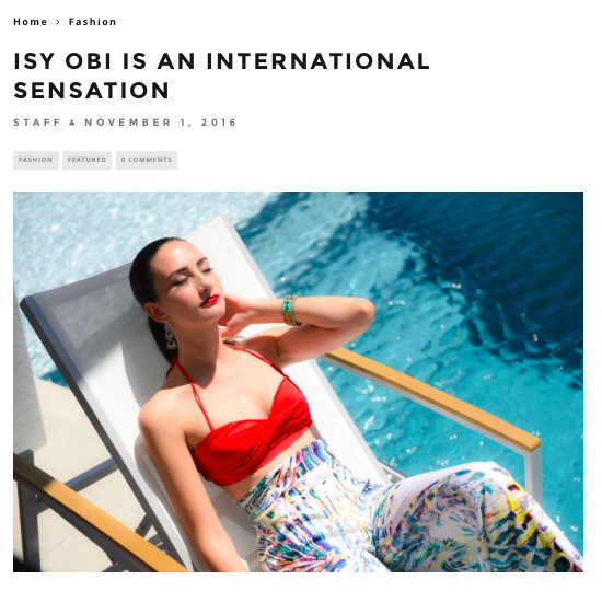 What's Hot Magazine Cayman - Isy B. is an International Sensation