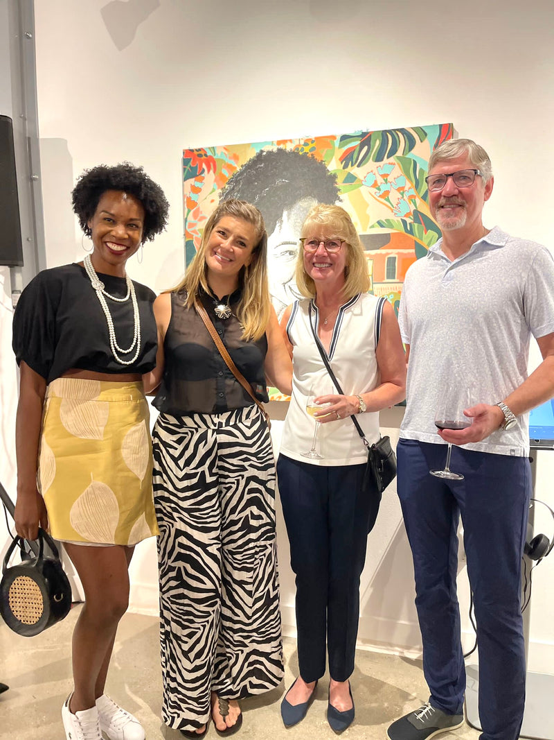 isy b and cera tan at the national gallery of Cayman Islands
