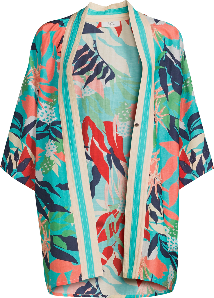 silk cotton beach kimono