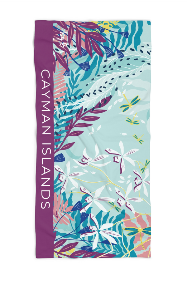 Orchid Beach Towel inspired by the Isy B.'s story of When Orchid Bloomed