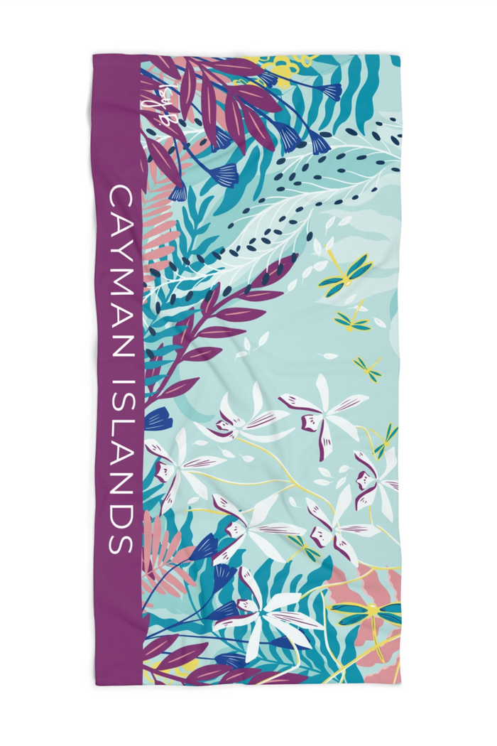 Orchid Beach Towel inspired by the Isy B.'s story of When Orchid Bloomed