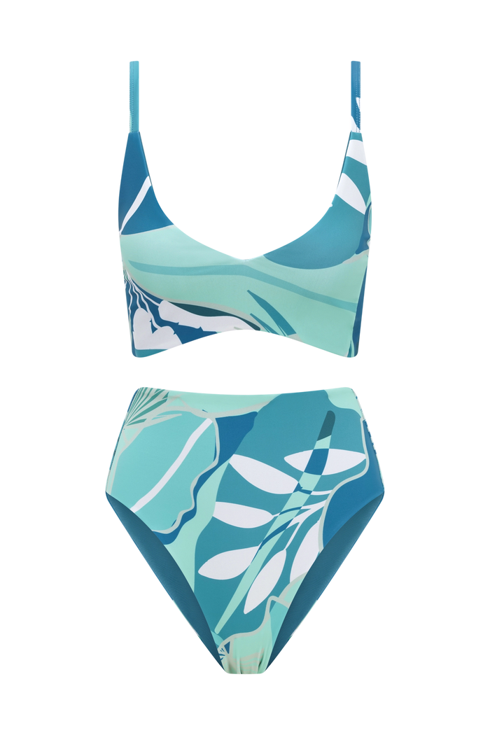 Calypso Teal High Waist Bikini