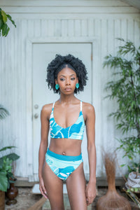 Calypso Teal High Waist Bikini