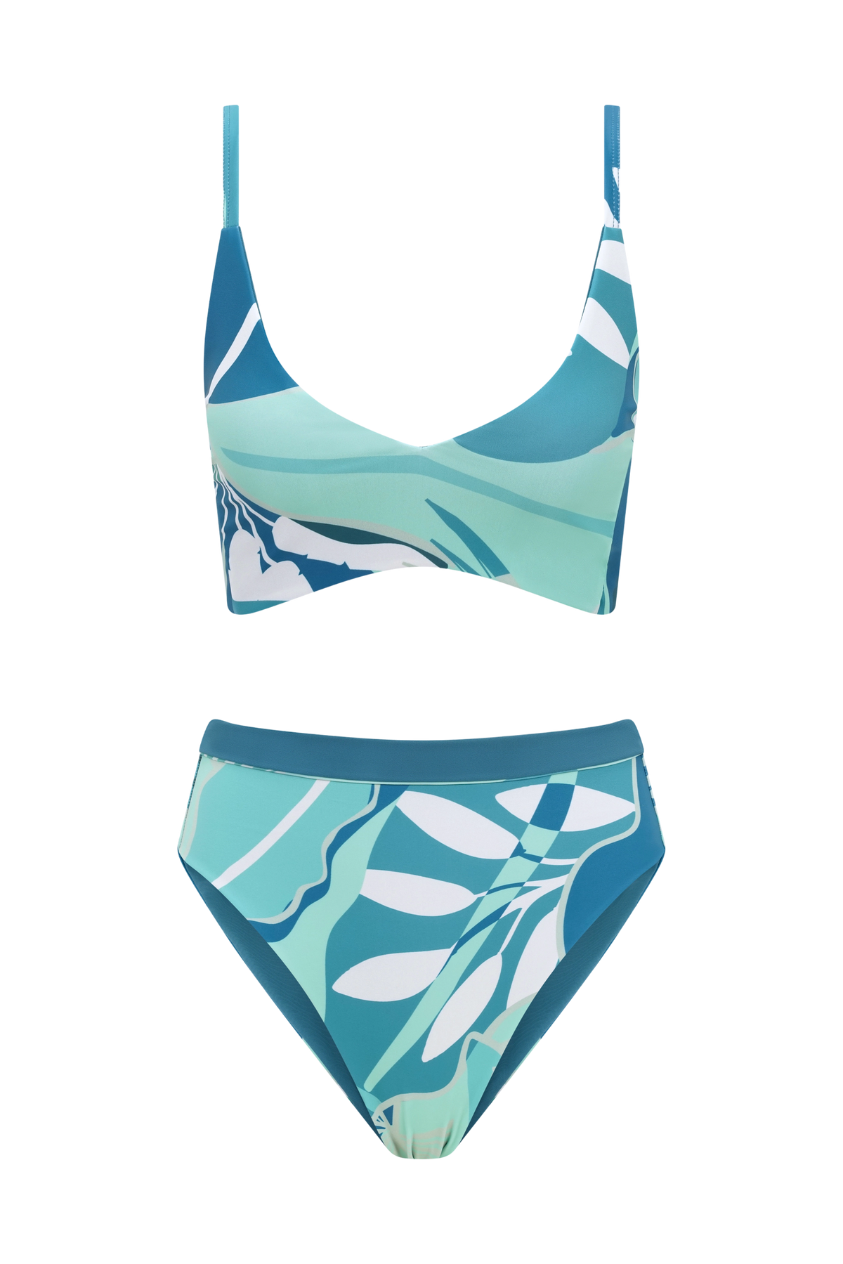 Calypso Teal High Waist Bikini