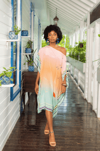 Sunset Kaftan Dress with Belt