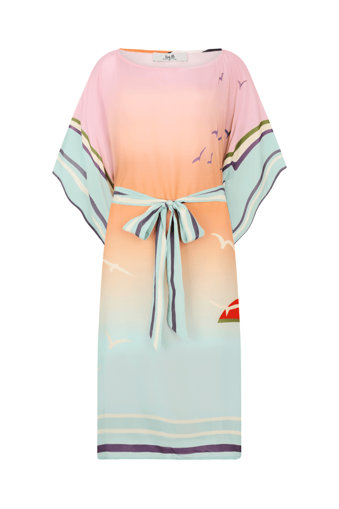 Sunset Kaftan Dress with Belt