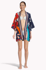 Una's Wish Silk Cotton Kimono Caribbean resortwear for women