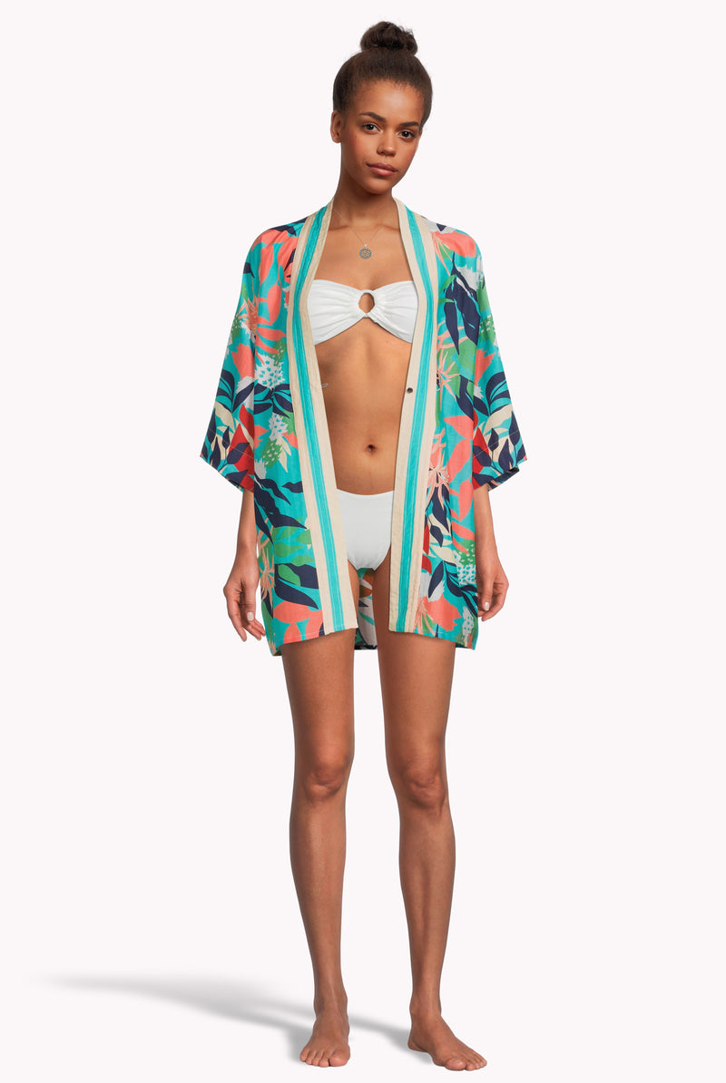 Mekaya's Song Silk Cotton Kimono Caribbean resortwear for women