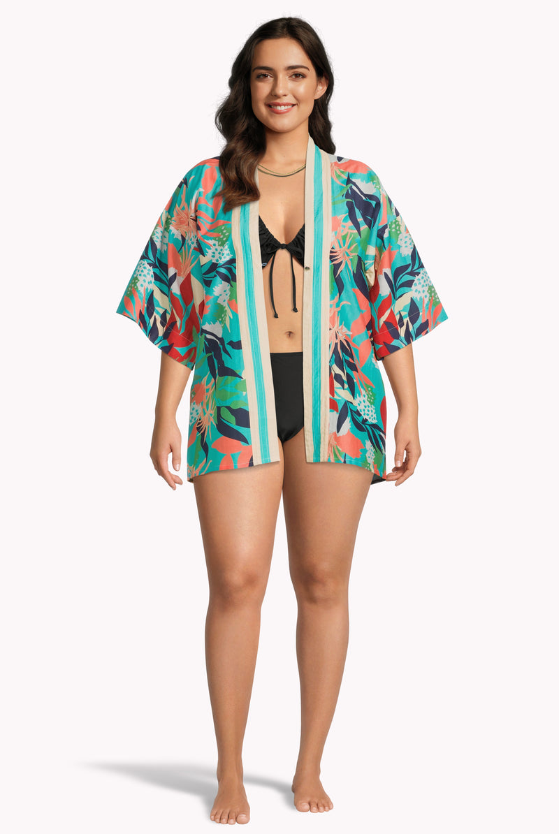 Mekaya's Song Silk Cotton Kimono Caribbean resortwear for women